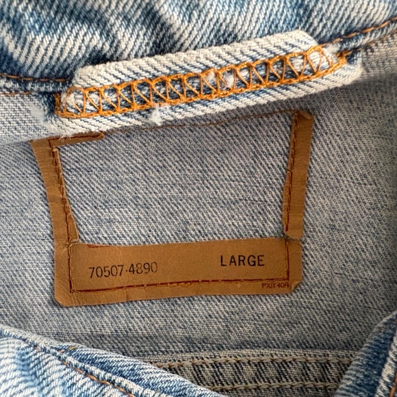 Vintage Mens Levis Made In USA Denim Trucker Jacket Large 70507-4890 - Picture 4 of 9